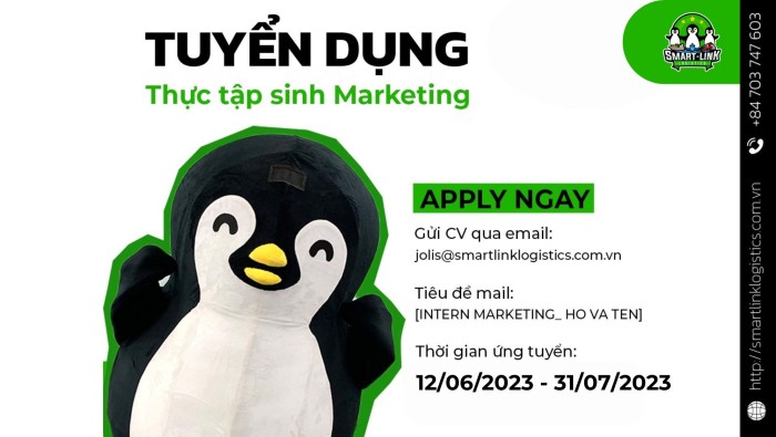 TUYỂN DỤNG VỊ TRÍ INTERN MARKETING (Part-time)