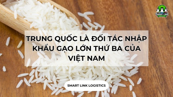 TRUNG QUỐC LÀ ĐỐI TÁC NHẬP KHẨU GẠO LỚN THỨ BA CỦA VIỆT NAM