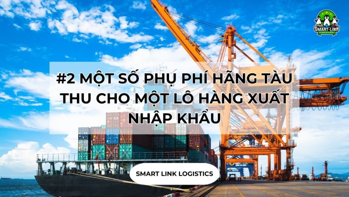 #2 MỘT SỐ PHỤ PHÍ HÃNG TÀU THU CHO MỘT LÔ HÀNG XUẤT NHẬP KHẨU