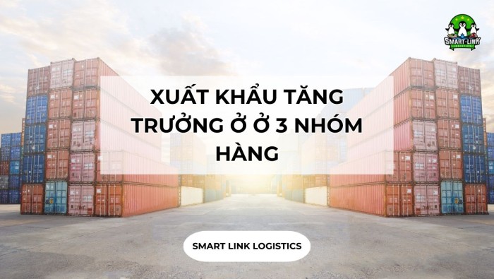 XUẤT KHẨU TĂNG TRƯỞNG Ở Ở 3 NHÓM HÀNG