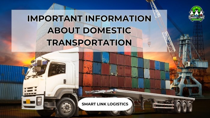 IMPORTANT INFORMATION ABOUT DOMESTIC TRANSPORTATION