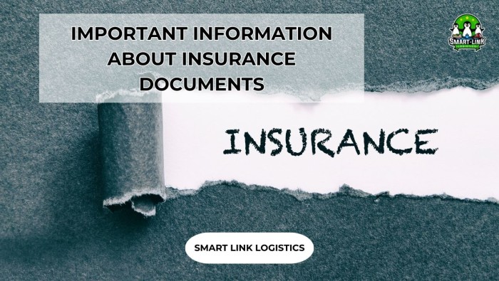 IMPORTANT INFORMATION ABOUT INSURANCE DOCUMENTS