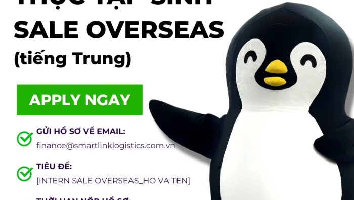 TUYỂN DỤNG THỰC TẬP SINH SALES OVERSEAS TIẾNG TRUNG (Full-time)