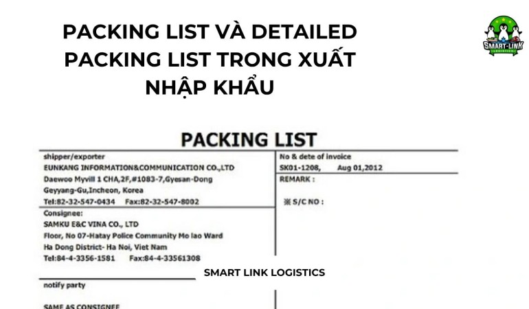 PACKING LIST VÀ DETAILED PACKING LIST TRONG XUẤT NHẬP KHẨU