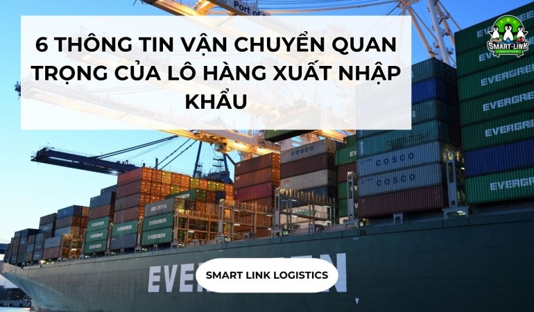 6 THÔNG TIN VẬN CHUYỂN QUAN TRỌNG CỦA LÔ HÀNG XUẤT NHẬP KHẨU