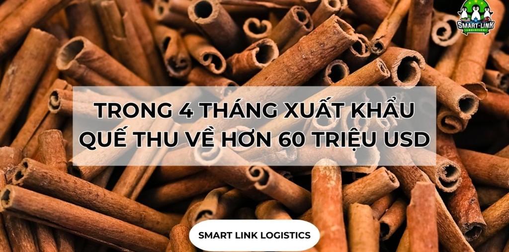 TRONG 4 THÁNG XUẤT KHẨU QUẾ THU VỀ HƠN 60 TRIỆU USD