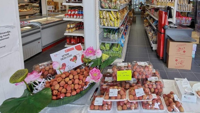 Vải thiều Việt Nam lên kệ siêu thị Hà Lan