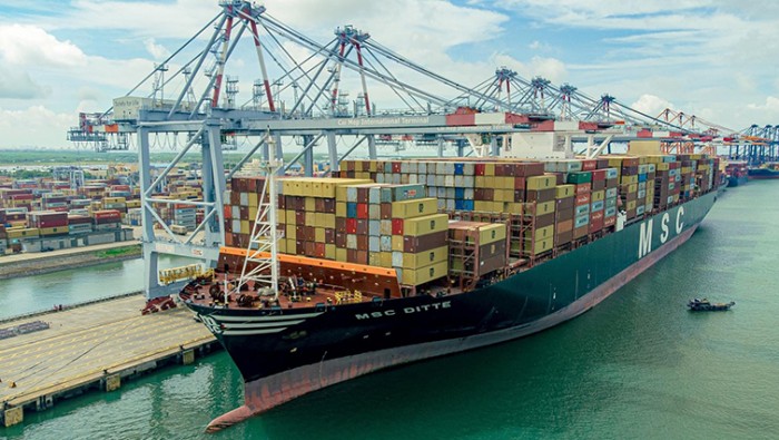 Cảng quốc tế Cái Mép đón tàu container lớn nhất của hãng tàu MSC